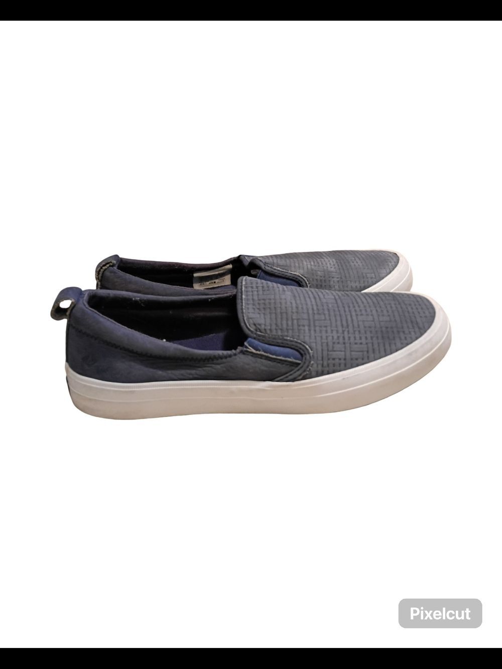 Sperry Crest Twin Gore woven embossed sneakers in navy - Picture 5 of 9